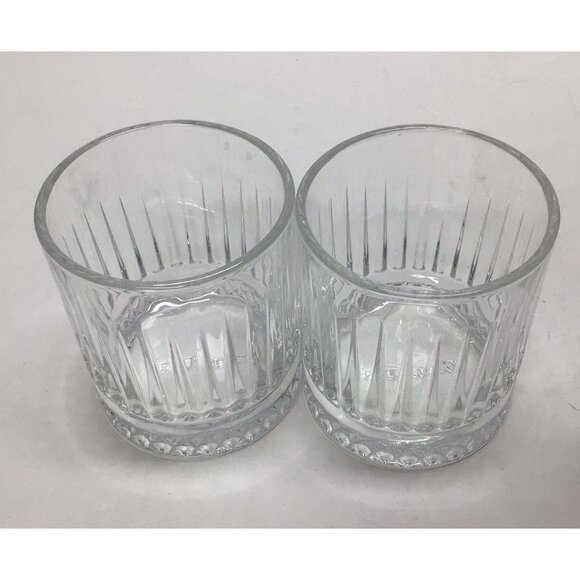 Grand Marnier Cocktail Lowball Rocks Glasses 8oz Set of 2 Diamond Cut NEW - Picture 1 of 7